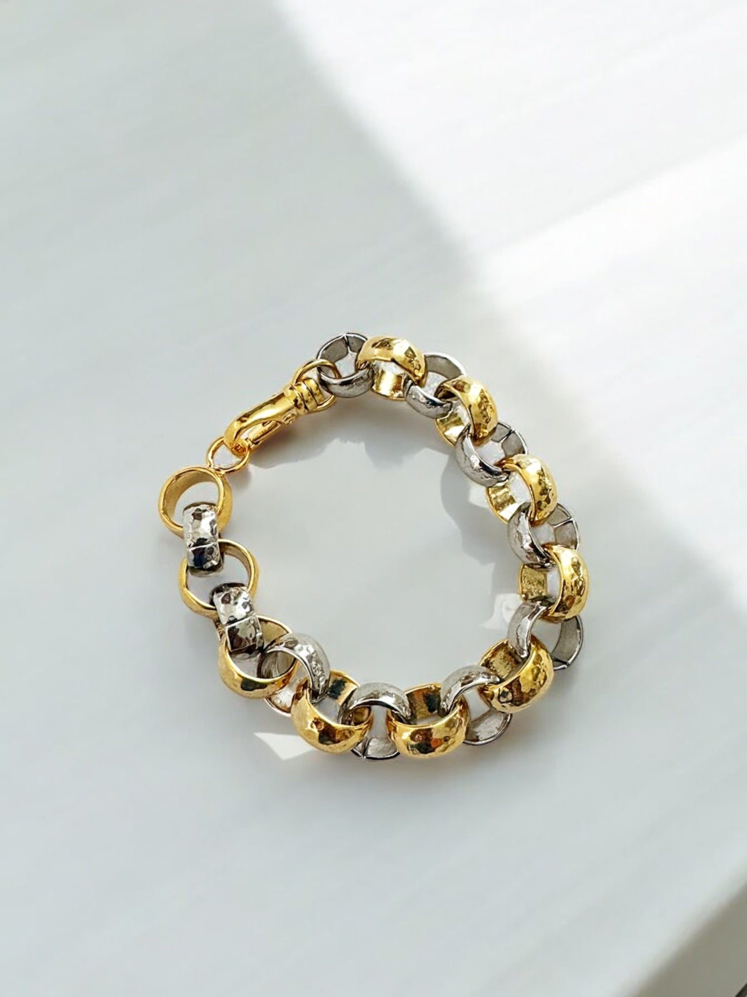 Daisy two tones rolo bracelet