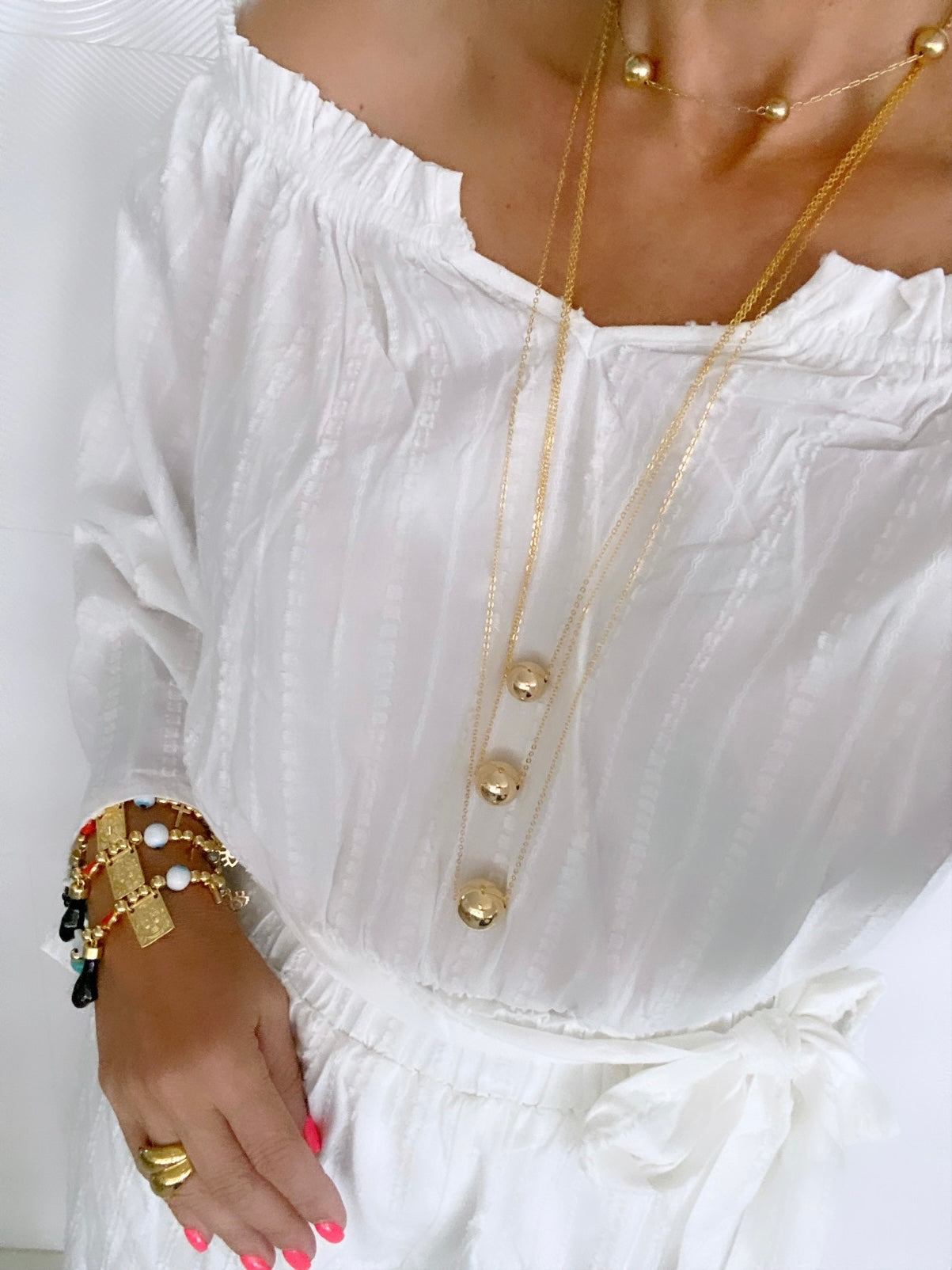 Bella long layers necklace