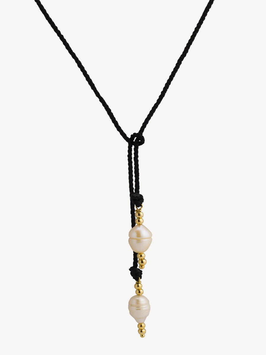 Lariat cord necklace