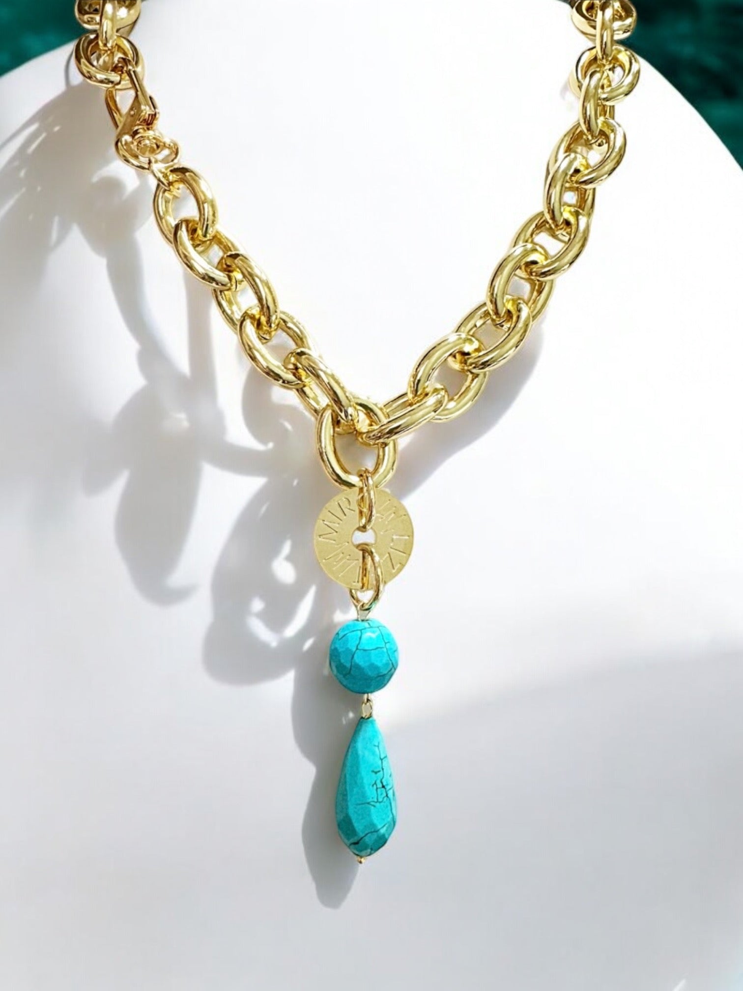 Turquoise drop necklace