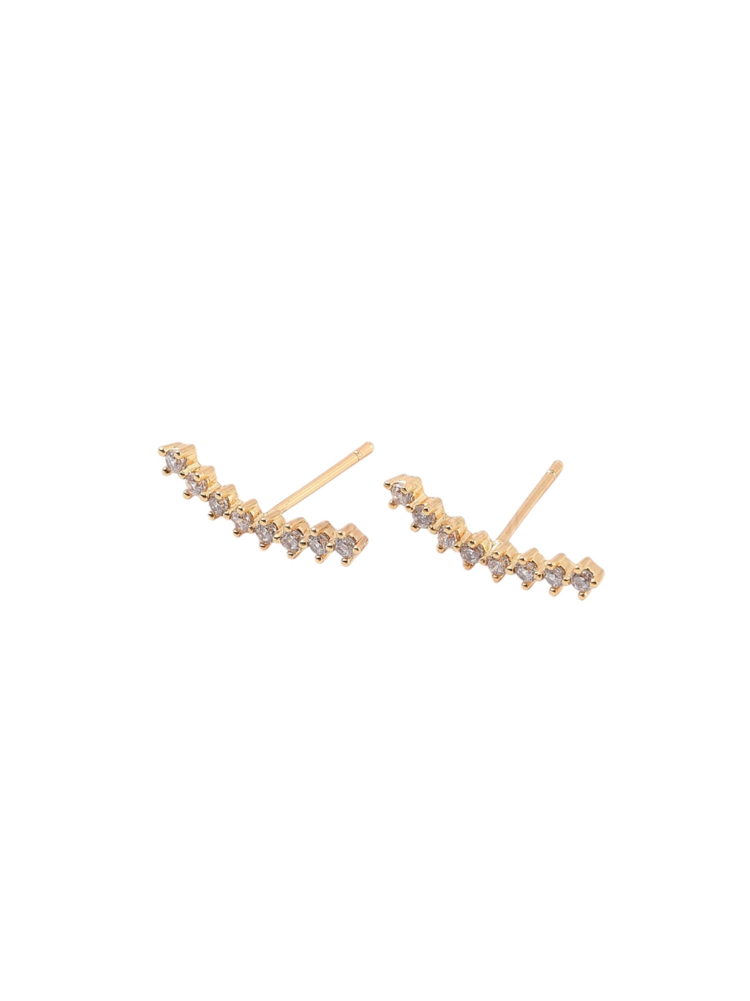 Minimal crystal earring