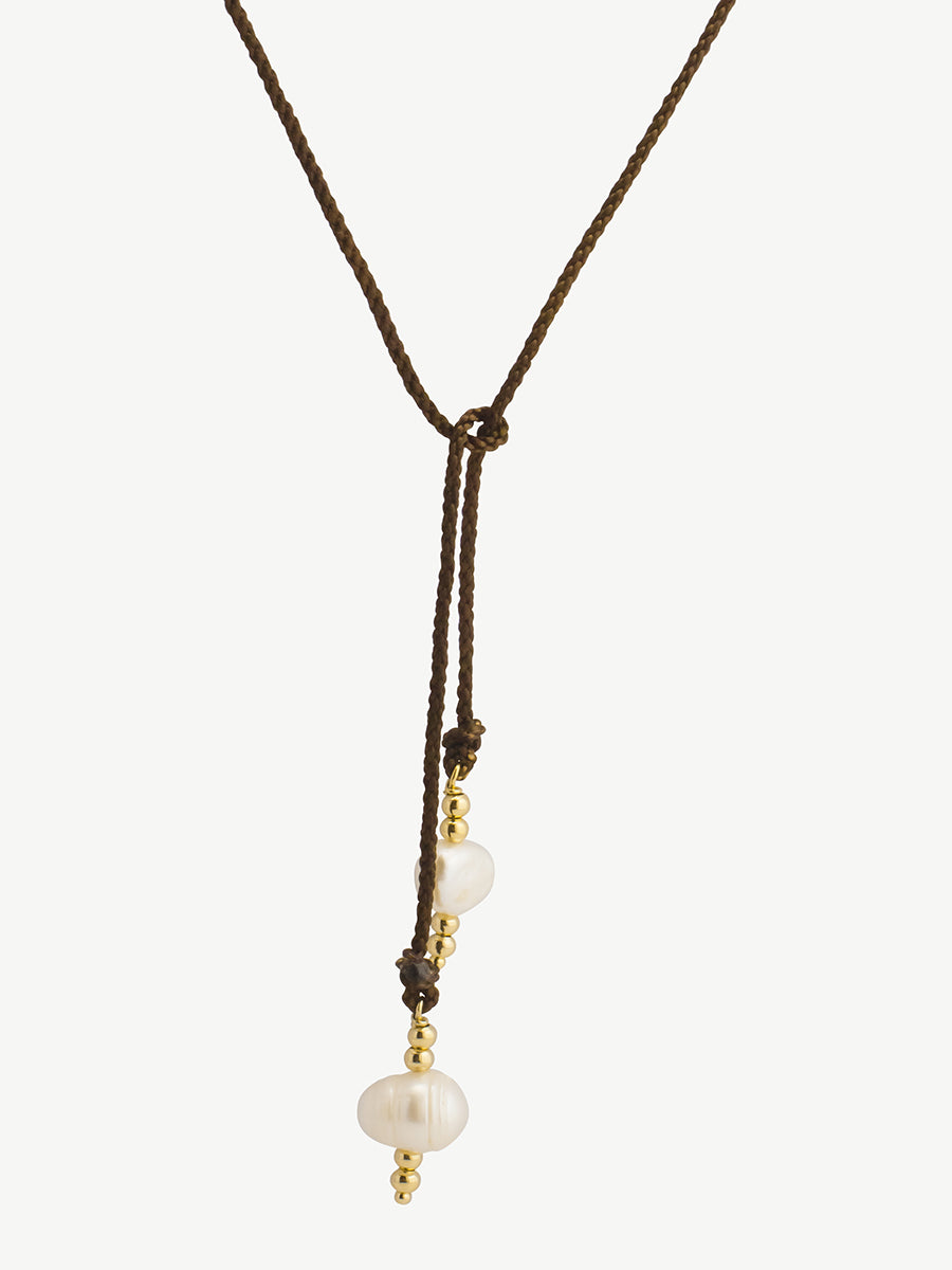 Lariat cord necklace