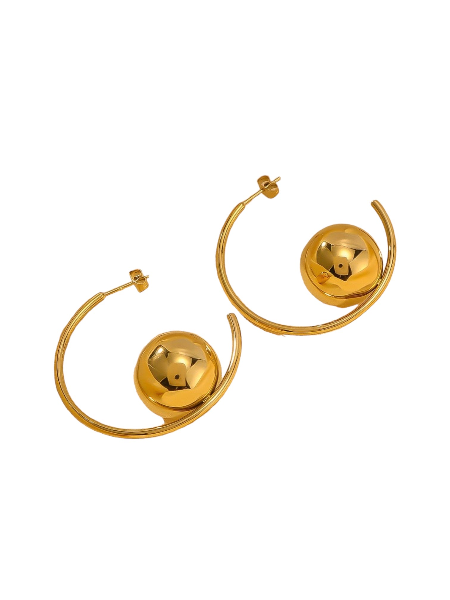 Media Luna ball earring