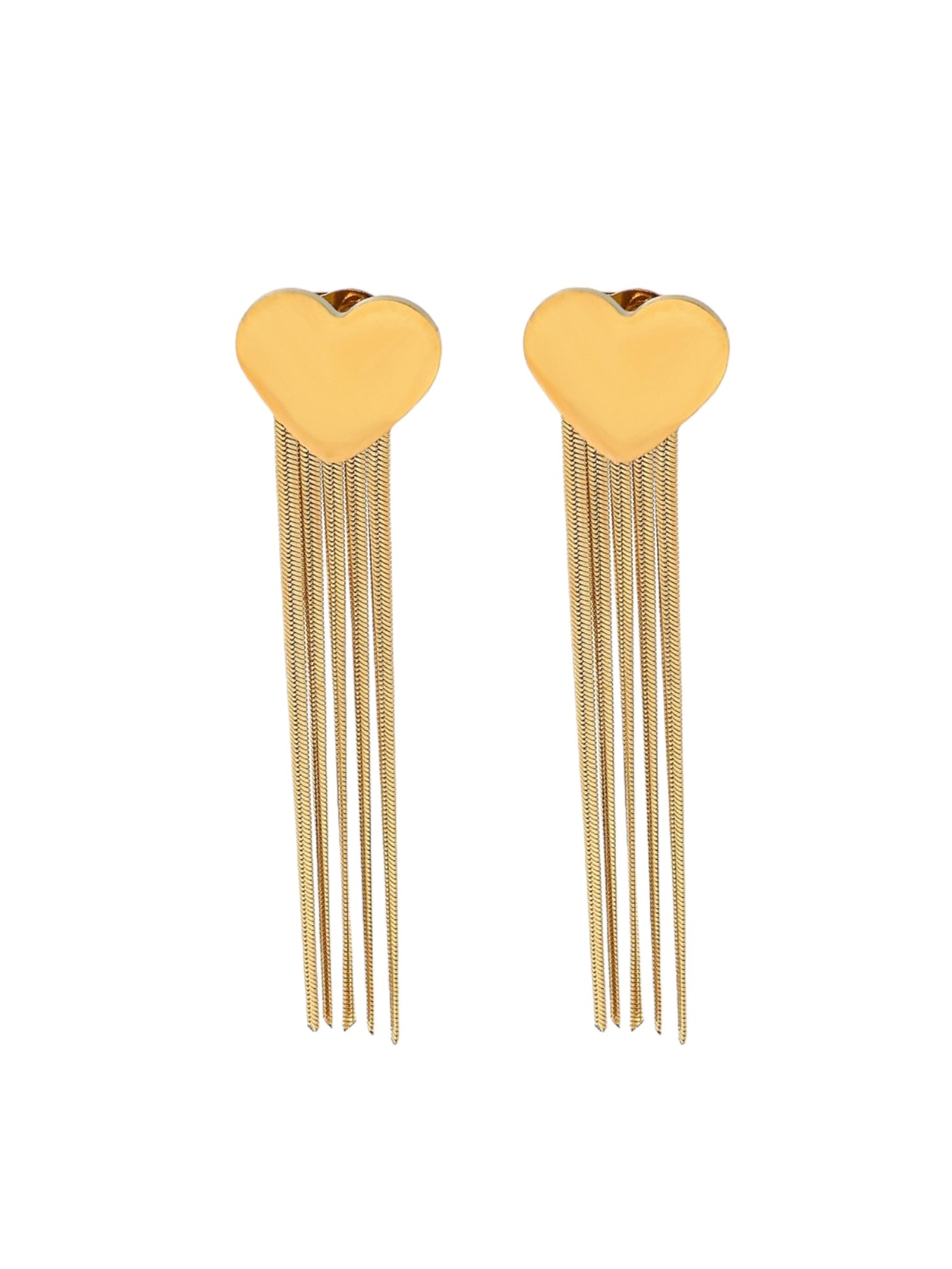 Heart fringe earring