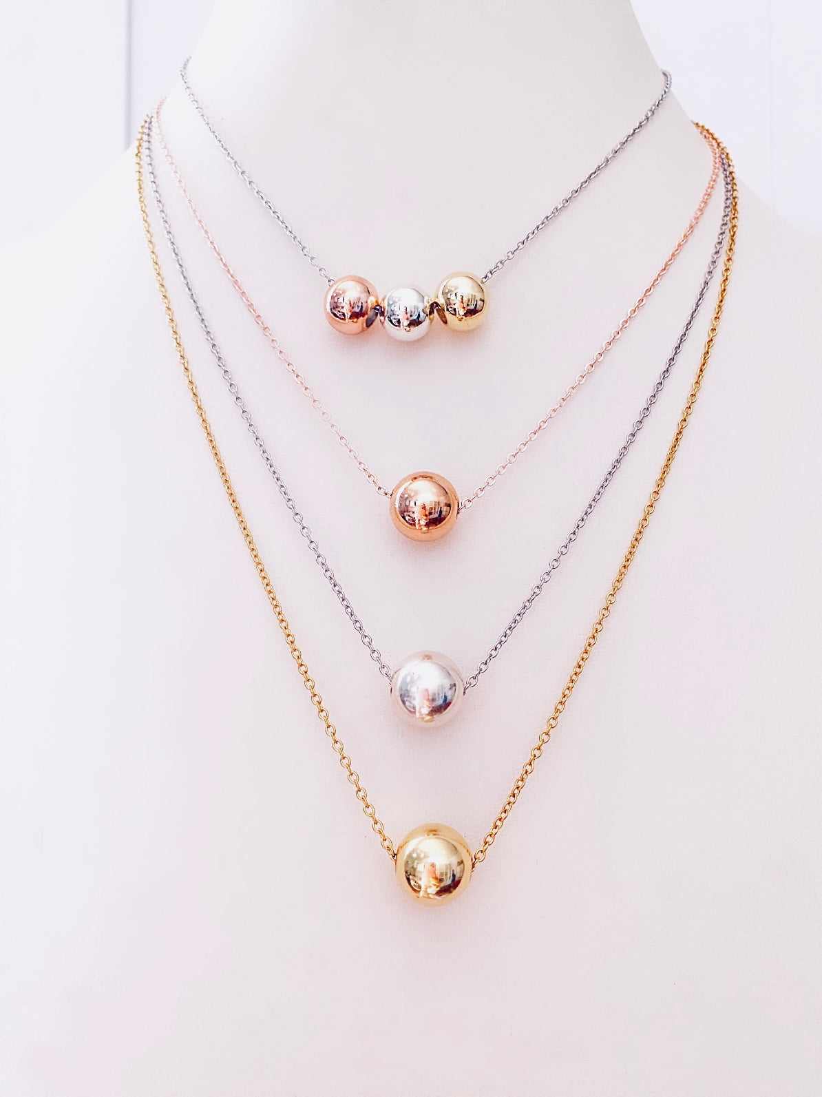 Mini three tones necklace