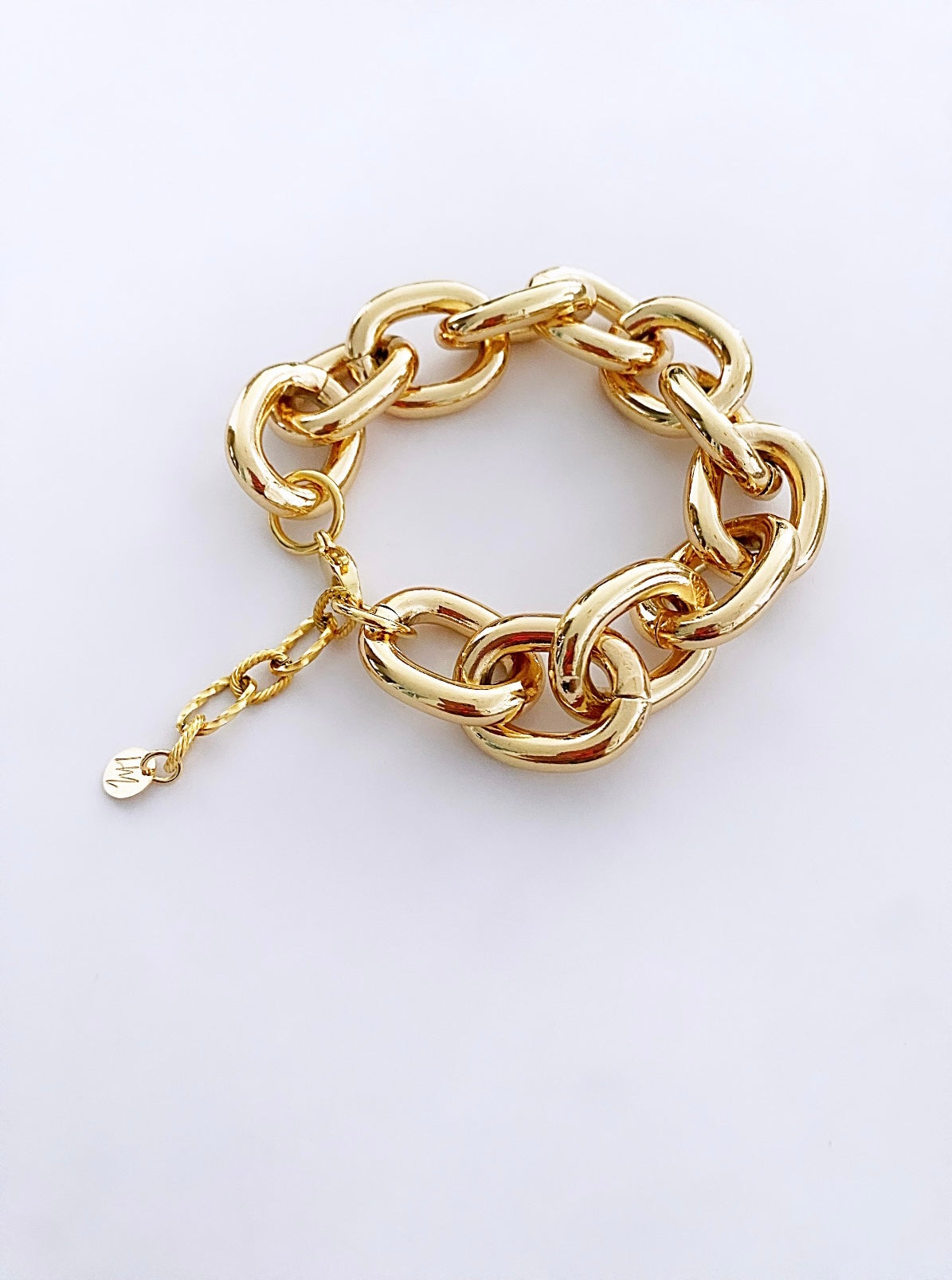 Oval big link bracelet