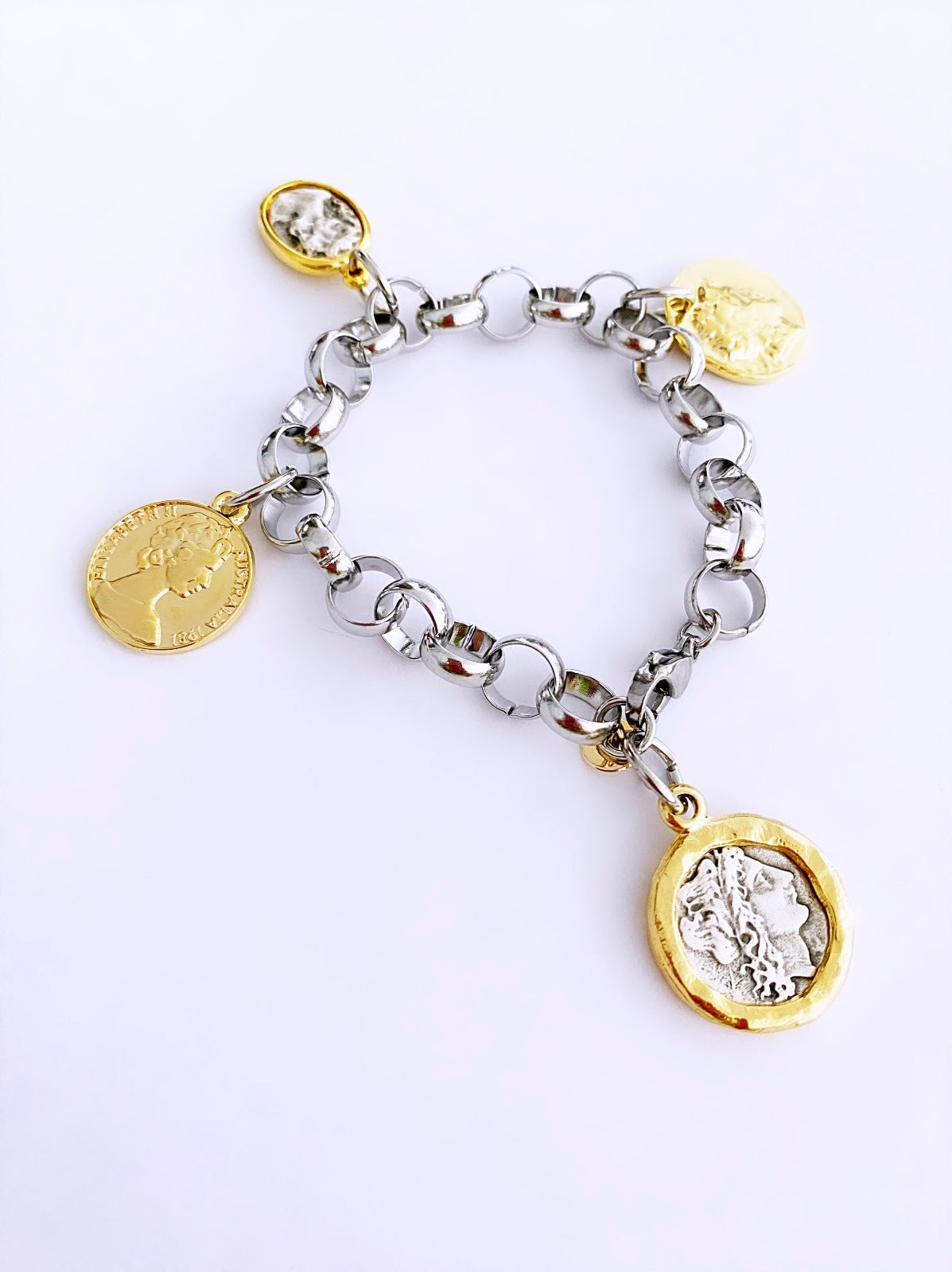 Coins rolo bracelet