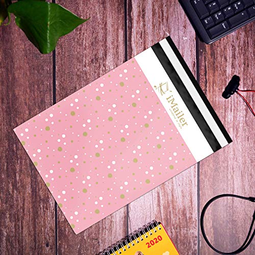 100 Count - 10x13 inch, Pink Polka Dot - Thank You Poly Mailer Envelope, Mailing Shipping Bags with Self Seal Strip