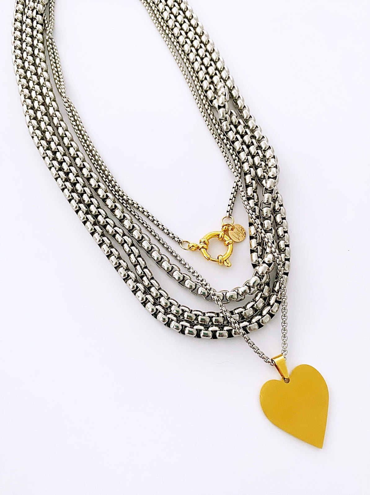 Aliz heart chain necklace