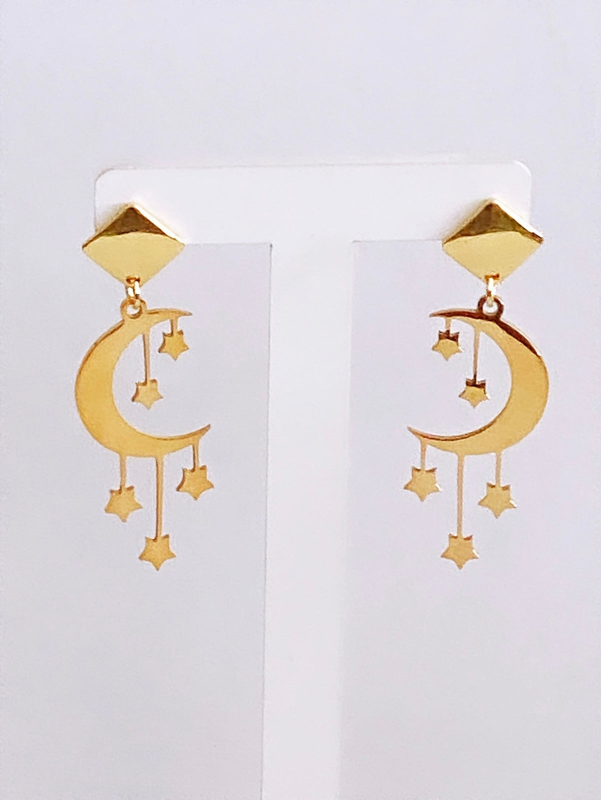 Moon and star earring